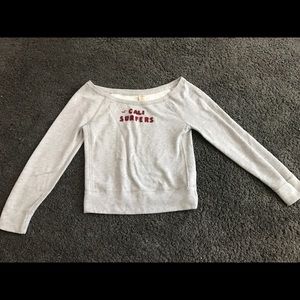 Hollister off the shoulder crewneck